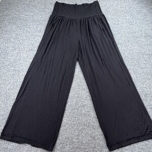 Bundle 2 Athleta XL Black Pants Wide Leg & Wrap Stretch Lounge